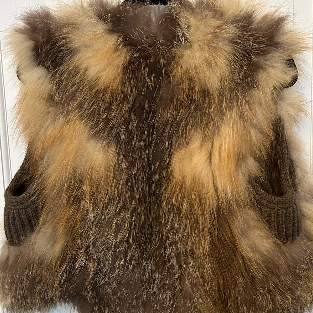 Brown, tan, blonde. Beautiful Vince Fur Vest.